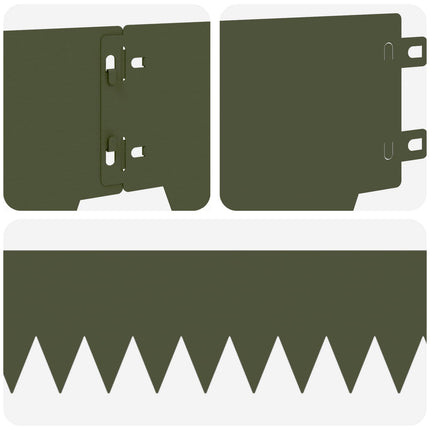 Plænekant 20 pcs 103 x 15 cm metal Olivengrøn
