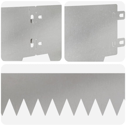 Plænekant 20 pcs 103 x 15 cm metal Sølv