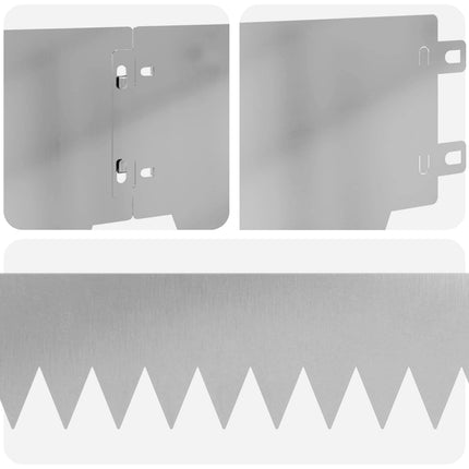 Plænekant 30 pcs 103 x 15 cm metal Sølv