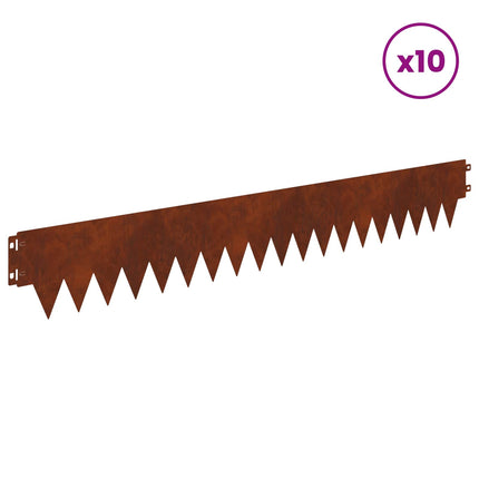 Plænekant 10 pcs 103 x 15 cm metal Rusten