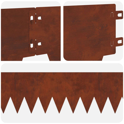 Plænekant 50 pcs 103 x 15 cm metal Rusten