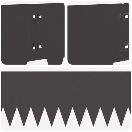 Plænekant 20 pcs 103 x 20 cm metal Sort