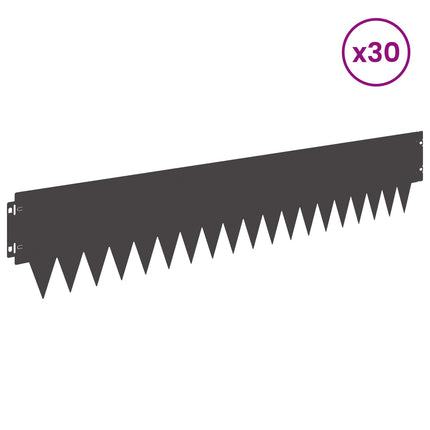 Plænekant 30 pcs 103 x 20 cm metal Sort