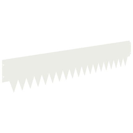 Plænekant 10 pcs 103 x 20 cm metal Hvid