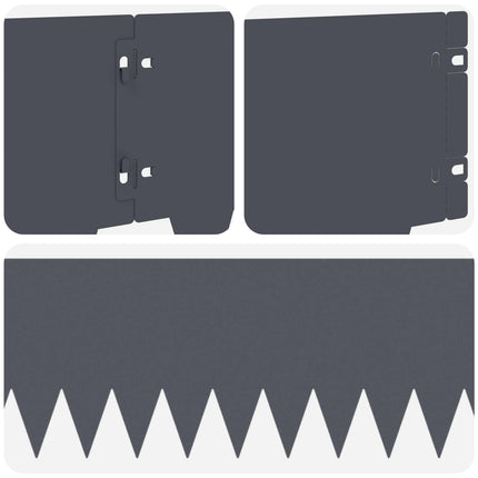 Plænekant 10 pcs 103 x 20 cm metal Antracit