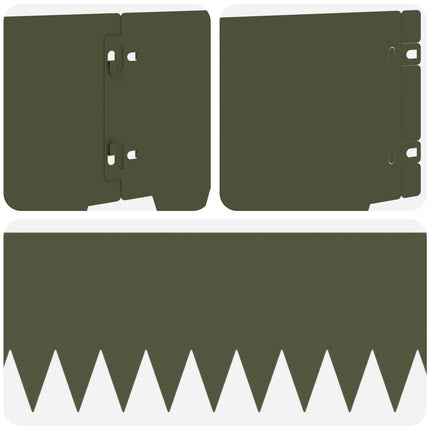 Plænekant 20 pcs 103 x 20 cm metal Olivengrøn
