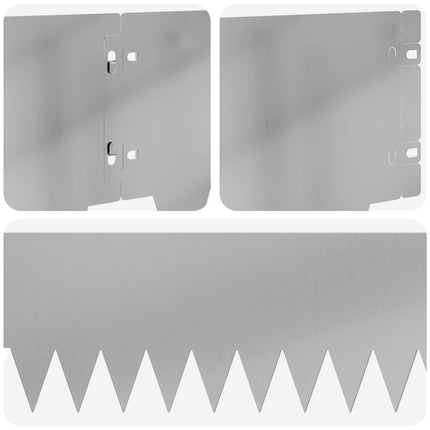 Plænekant 20 pcs 103 x 20 cm metal Sølv