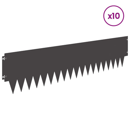 Plænekant 10 pcs 103 x 25 cm metal Sort