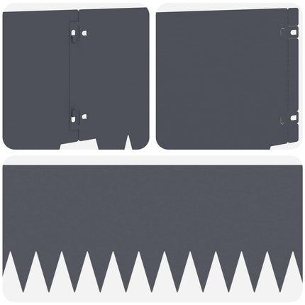 Plænekant 20 pcs 103 x 25 cm metal Antracit