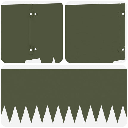 Plænekant 10 pcs 103 x 25 cm metal Olivengrøn