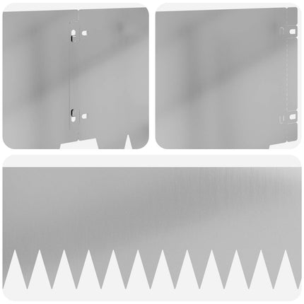 Plænekant 30 pcs 103 x 25 cm metal Sølv