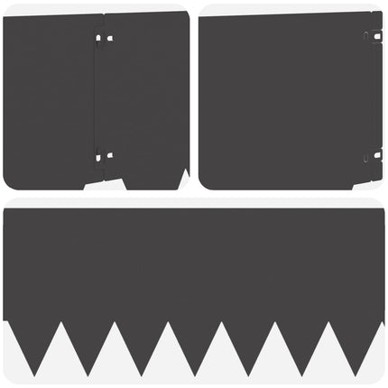 Plænekant 10 pcs 103 x 30 cm metal Sort