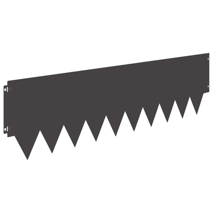 Plænekant 10 pcs 103 x 30 cm metal Sort