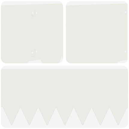 Plænekant 10 pcs 103 x 30 cm metal Hvid