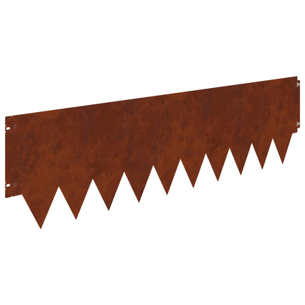 Plænekant 20 pcs 103 x 30 cm metal Rusten