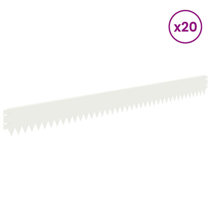 Plænekant 20 pcs 103 x 10 cm Stål Hvid
