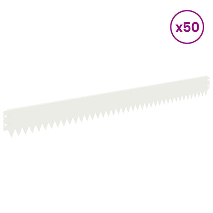 Plænekant 50 pcs 103 x 10 cm Stål Hvid