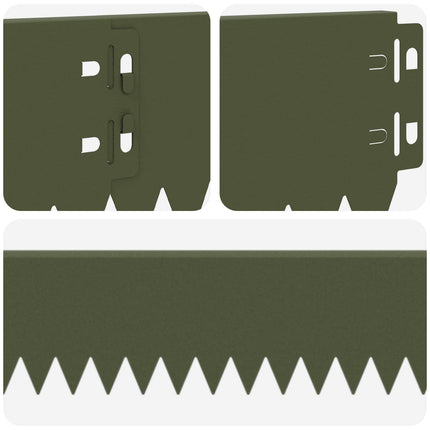 Plænekant 20 pcs 103 x 10 cm Stål Olivengrøn