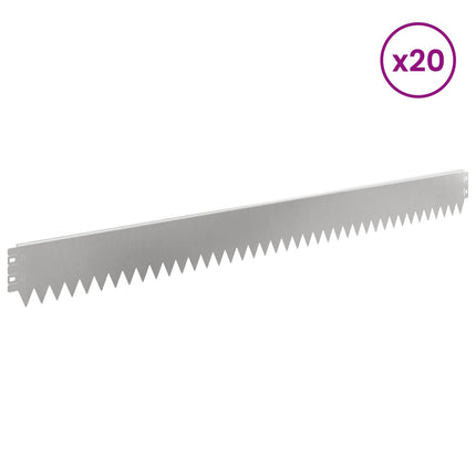 Plænekant 20 pcs 103 x 10 cm Stål Sølv