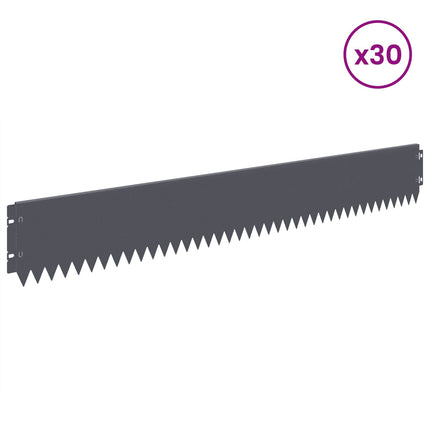 Plænekant 30 pcs 103 x 15 cm Stål Antracit