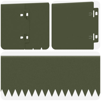 Plænekant 10 pcs 103 x 15 cm Stål Olivengrøn