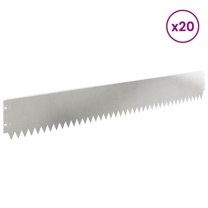 Plænekant 20 pcs 103 x 15 cm Stål Sølv