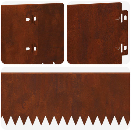 Plænekant 20 pcs 103 x 15 cm Stål Rusten