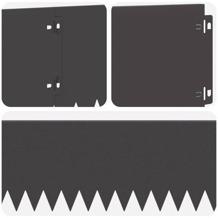 Plænekant 20 pcs 103 x 20 cm Stål Sort