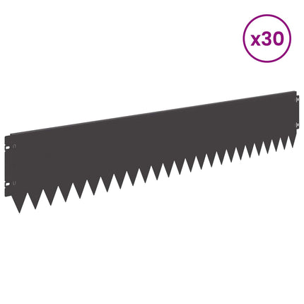 Plænekant 30 pcs 103 x 20 cm Stål Sort