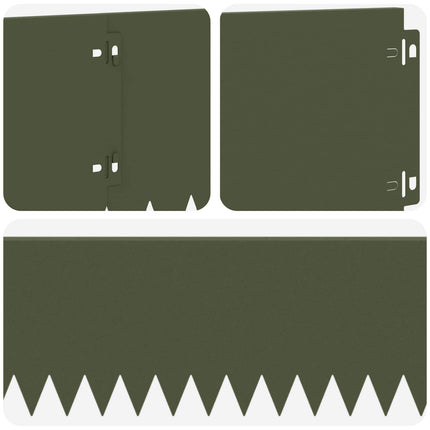 Plænekant 30 pcs 103 x 20 cm Stål Olivengrøn