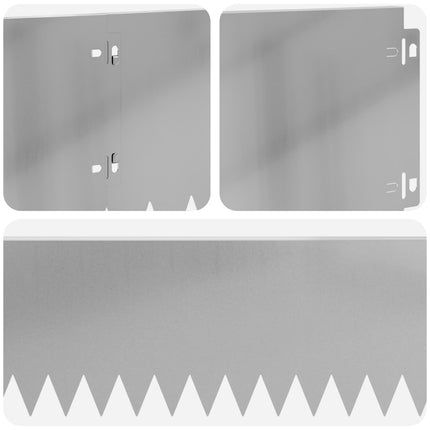 Plænekant 30 pcs 103 x 20 cm Stål Sølv