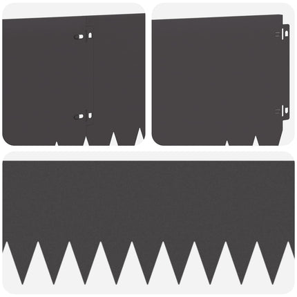 Plænekant 20 pcs 103 x 25 cm Stål Sort
