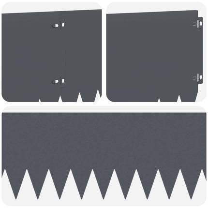 Plænekant 20 pcs 103 x 25 cm Stål Antracit