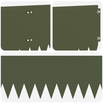 Plænekant 10 pcs 103 x 25 cm Stål Olivengrøn