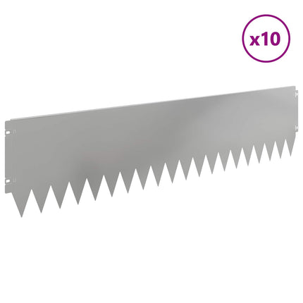 Plænekant 10 pcs 103 x 25 cm Stål Sølv