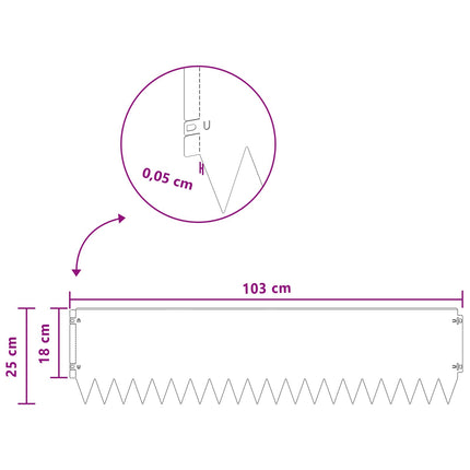 Plænekant 10 pcs 103 x 25 cm Stål Rusten