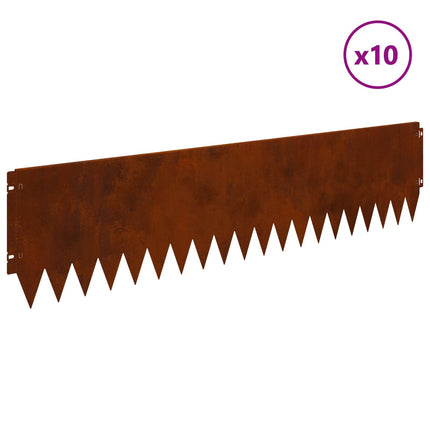 Plænekant 10 pcs 103 x 25 cm Stål Rusten