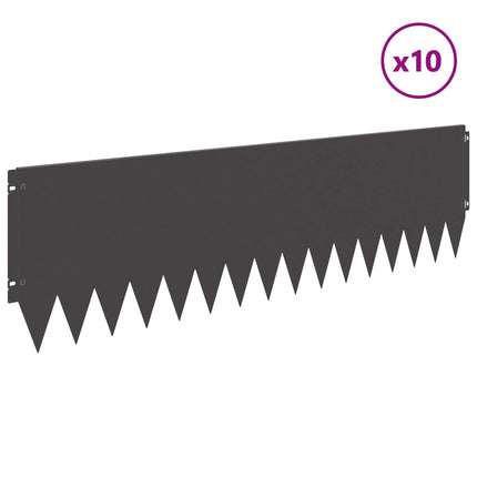 Plænekant 10 pcs 103 x 30 cm Stål Sort