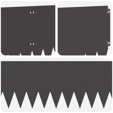 Plænekant 20 pcs 103 x 30 cm Stål Sort