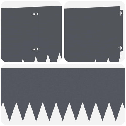 Plænekant 20 pcs 103 x 30 cm Stål Antracit