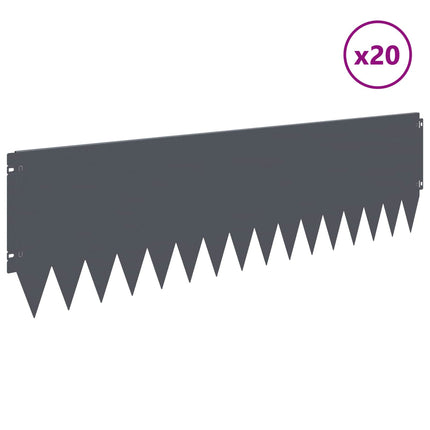 Plænekant 20 pcs 103 x 30 cm Stål Antracit