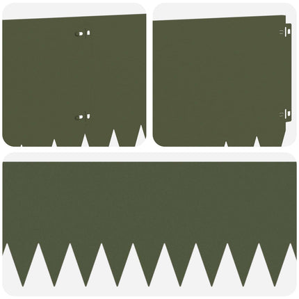 Plænekant 20 pcs 103 x 30 cm Stål Olivengrøn