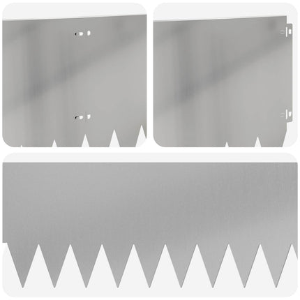 Plænekant 20 pcs 103 x 30 cm Stål Sølv