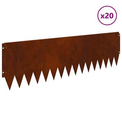 Plænekant 20 pcs 103 x 30 cm Stål Rusten