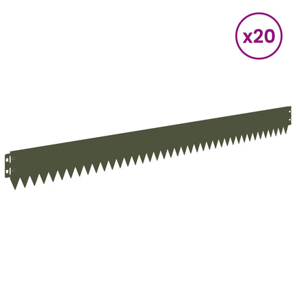 Plænekant 20 pcs 103 x 10 cm Stål Olivengrøn