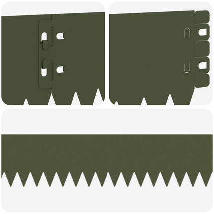 Plænekant 30 pcs 103 x 10 cm Stål Olivengrøn