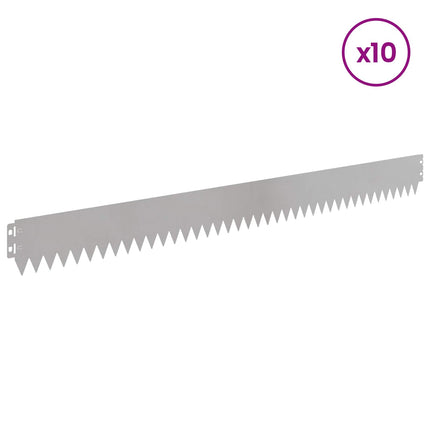 Plænekant 10 pcs 103 x 10 cm Stål Sølv