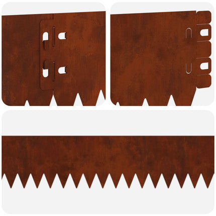 Plænekant 50 pcs 103 x 10 cm Stål Rusten