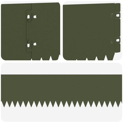 Plænekant 10 pcs 103 x 15 cm Stål Olivengrøn