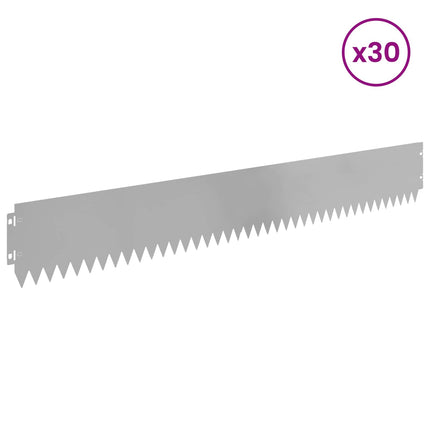 Plænekant 30 pcs 103 x 15 cm Stål Sølv